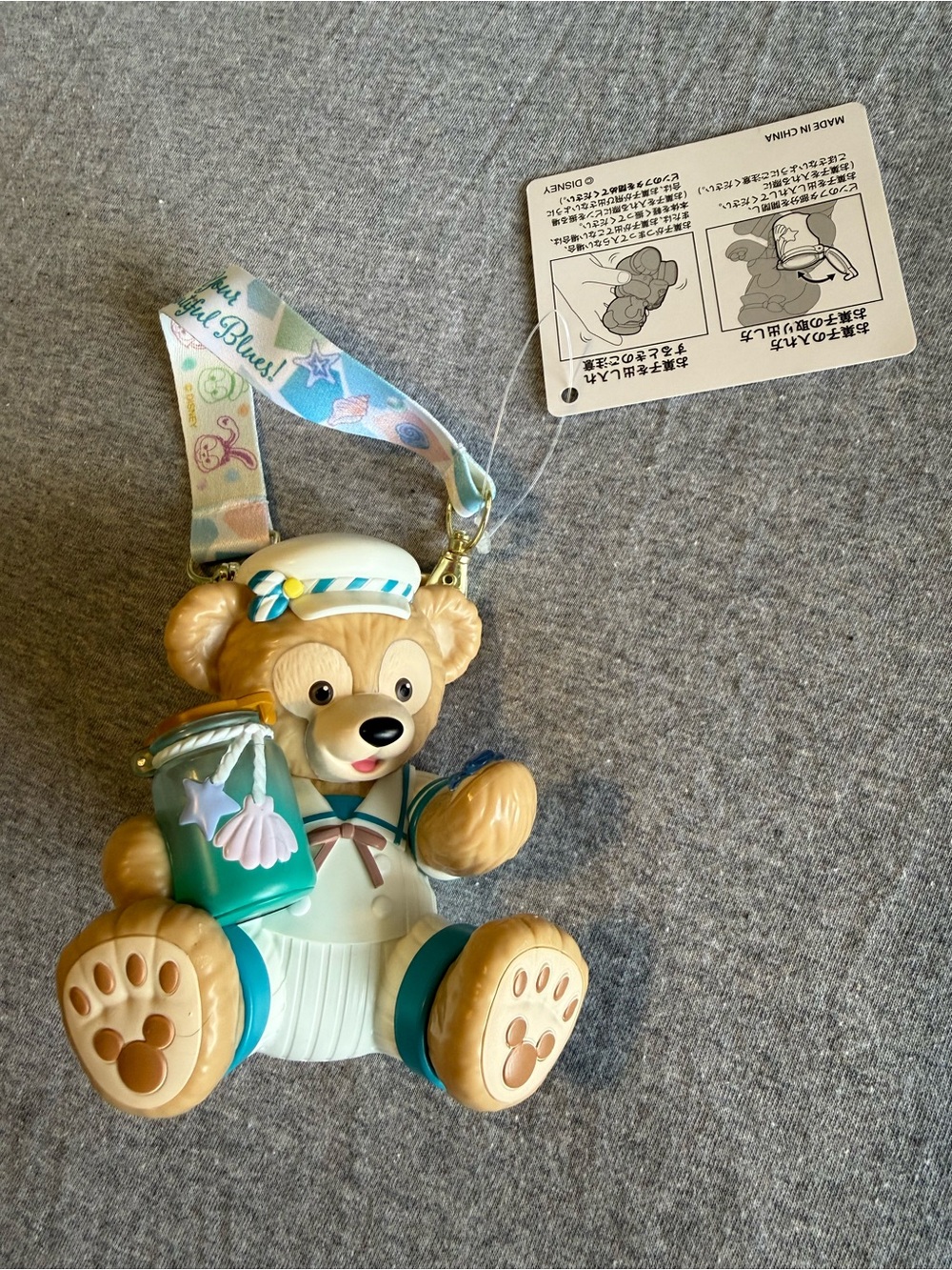 Disney Duffy the Disney Bear Teal Sailor Plush Bag Charm Candy Holder